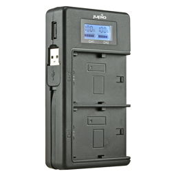 Show details for Jupio USB Dedicated Duo Charger LCD for Sony NP-FM50, NP-F550/F750/F970 Picture of Jupio USB Dedicated Duo Charger LCD for Sony NP-FM50, NP-F550/F750/F970