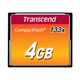 Toon details voor Transcend 4 GB CompactFlash (133X | R 50MB/s | W 20MB/s ) Afbeelding van Transcend 4 GB CompactFlash (133X | R 50MB/s | W 20MB/s )