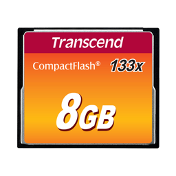 Toon details voor Transcend 8GB CompactFlash (133X | R 50MB/s | W 20MB/s ) Afbeelding van Transcend 8GB CompactFlash (133X | R 50MB/s | W 20MB/s )
