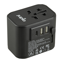 Afficher les détails pour Jupio Travel Adapter 2x USB-A 1x USB-C 15.5W TüV Image de Jupio Travel Adapter 2x USB-A 1x USB-C 15.5W TüV