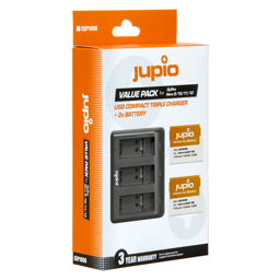 Afficher les détails pour Jupio Value Pack: 2x Enduro Battery GoPro HERO 9 | HERO 10 | HERO 11 | HERO 12 - SPBL1B/AHDBT-901 1730mAh + Compact USB Triple Charger Image de Jupio Value Pack: 2x Enduro Battery GoPro HERO 9 | HERO 10 | HERO 11 | HERO 12 - SPBL1B/AHDBT-901 1730mAh + Compact USB Triple Charger