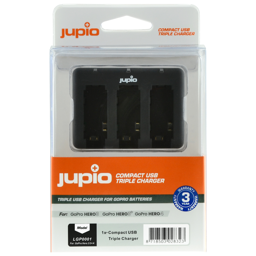Afficher les détails pour Compact USB Triple Charger for GoPro Hero 3/3+/4 batteries Image de Compact USB Triple Charger for GoPro Hero 3/3+/4 batteries