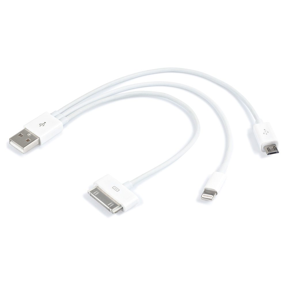 Image de 3-in-1 kabel voor PowerVault (iPhone 4, iPhone 5, Micro USB)