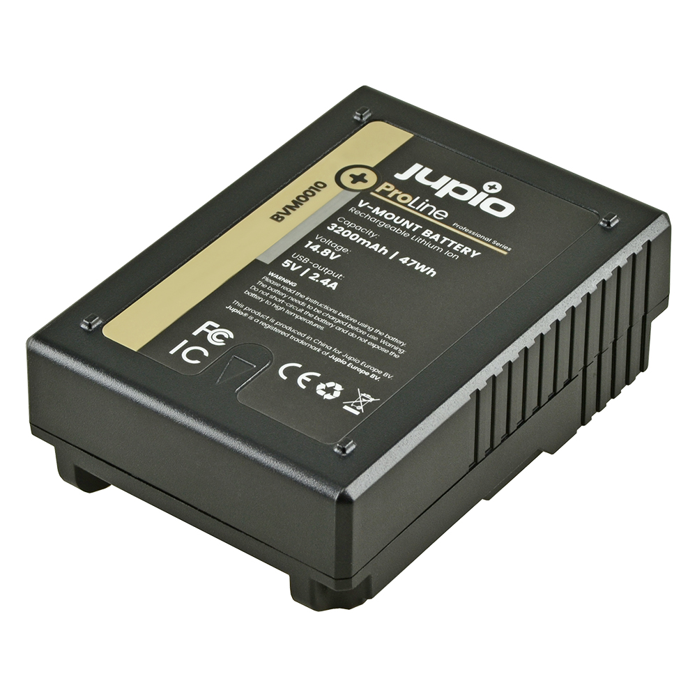 Image de *ProLine* Square V-Mount battery (Cine-cameras/RED Raven/Dragon/...) 14.8v 3200mAh (47Wh) - LED Indicator, D-Tap and USB 5v DC Output