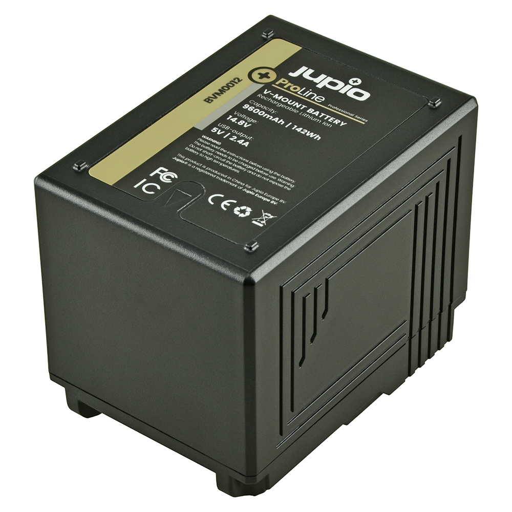 Image de *ProLine* Square V-Mount battery (Cine-cameras/RED Raven/Dragon/...) 14.8v 9600mAh (142Wh) - LED Indicator, D-Tap and USB 5v DC Output
