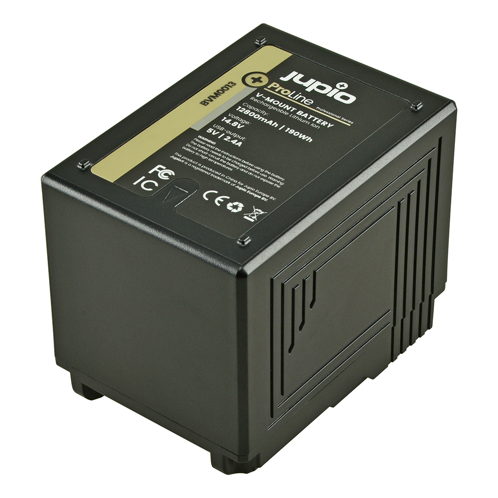 Image de *ProLine* Square V-Mount battery (Cine-cameras/RED Raven/Dragon/...) 14.8v 12800mAh (190Wh) - LED Indicator, D-Tap and USB 5v DC Output