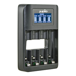 Afbeelding van Jupio USB 4-slots Battery Fast Charger LCD
