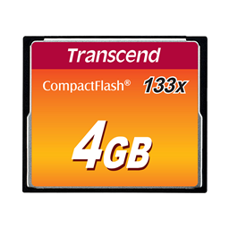 Afbeelding van Transcend 4 GB CompactFlash (133X | R 50MB/s | W 20MB/s )