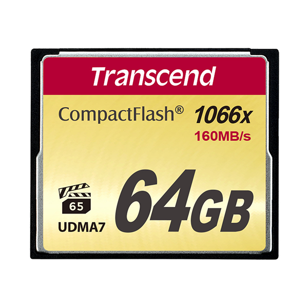 Afbeelding van Transcend 64GB CompactFlash (1000X | R 160MB/s | W 120MB/s )