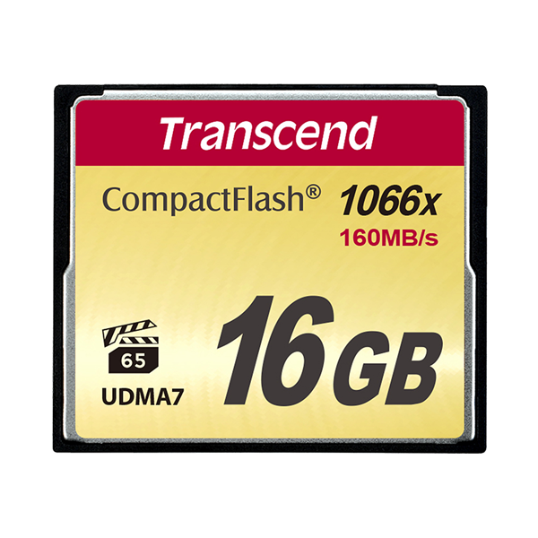 Afbeelding van Transcend 16GB CompactFlash (1000X | R 160MB/s | W 120MB/s )