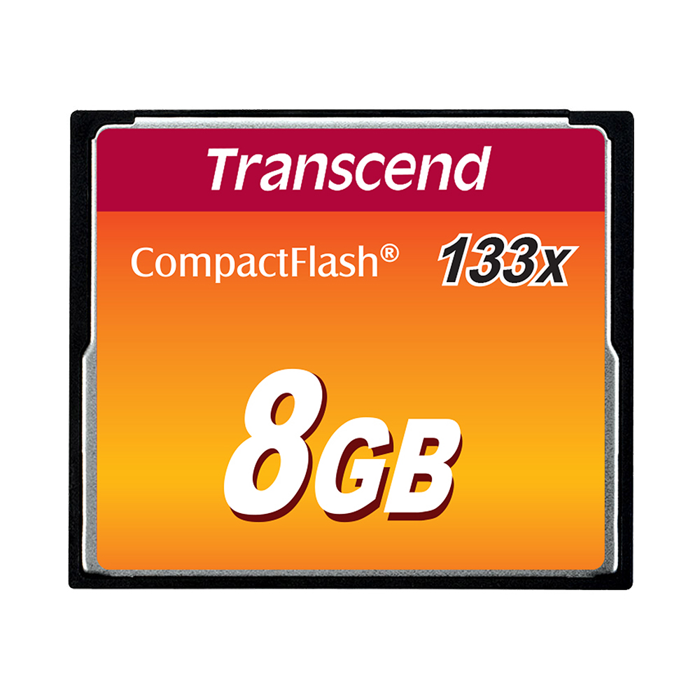 Image de Transcend 8GB CompactFlash (133X | R 50MB/s | W 20MB/s )
