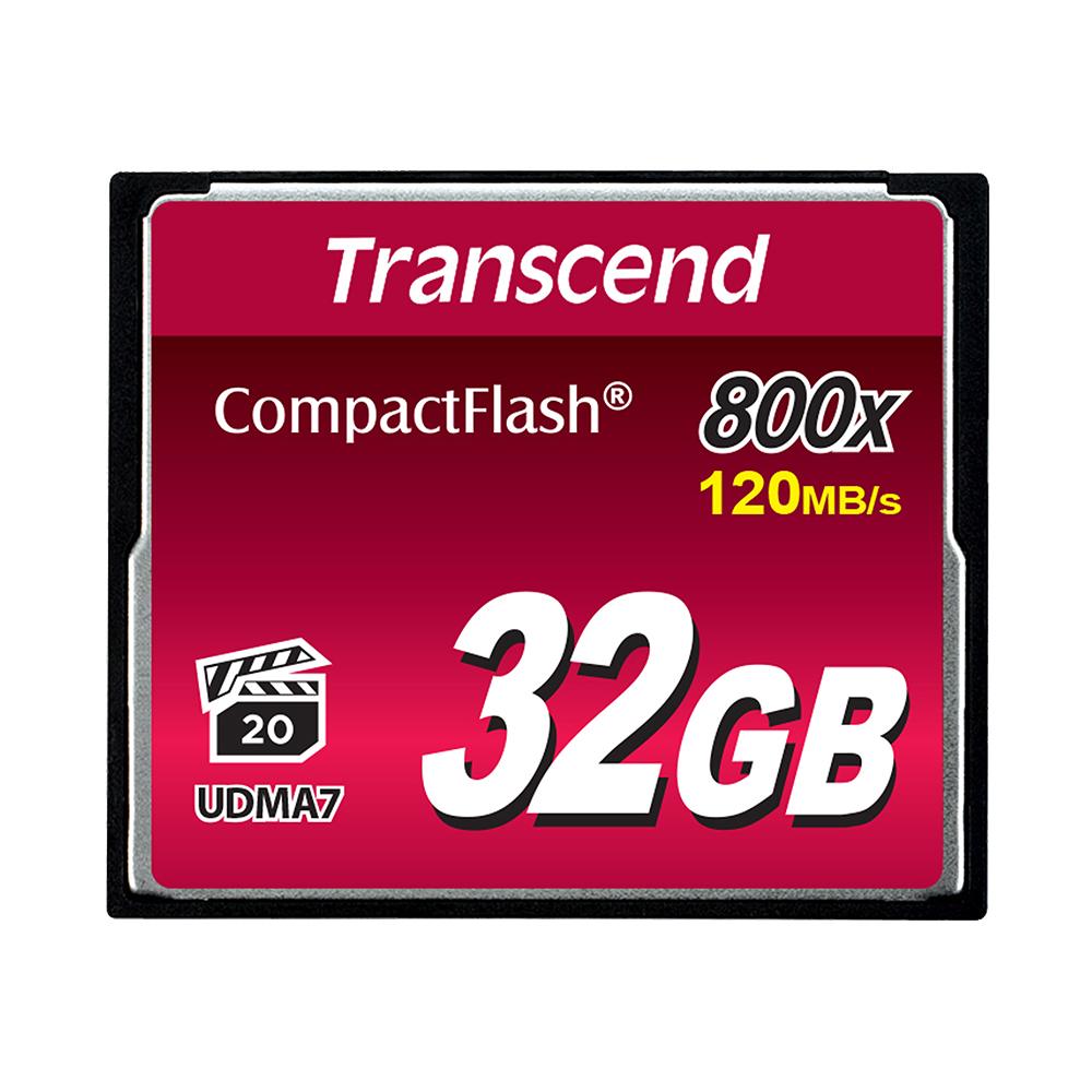 Image de Transcend 32GB CompactFlash (800X | R 120MB/s | W 60MB/s )