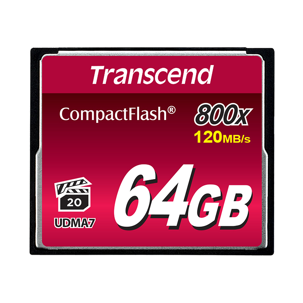 Image de Transcend 64GB CompactFlash (800X | R 120MB/s | W 60MB/s )