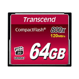 Afbeelding van Transcend 64GB CompactFlash (800X | R 120MB/s | W 60MB/s )