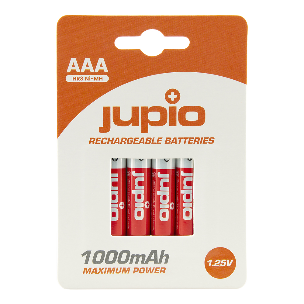 Image de Rechargeable Batteries AAA 1000 mAh 4 pcs VPE-10