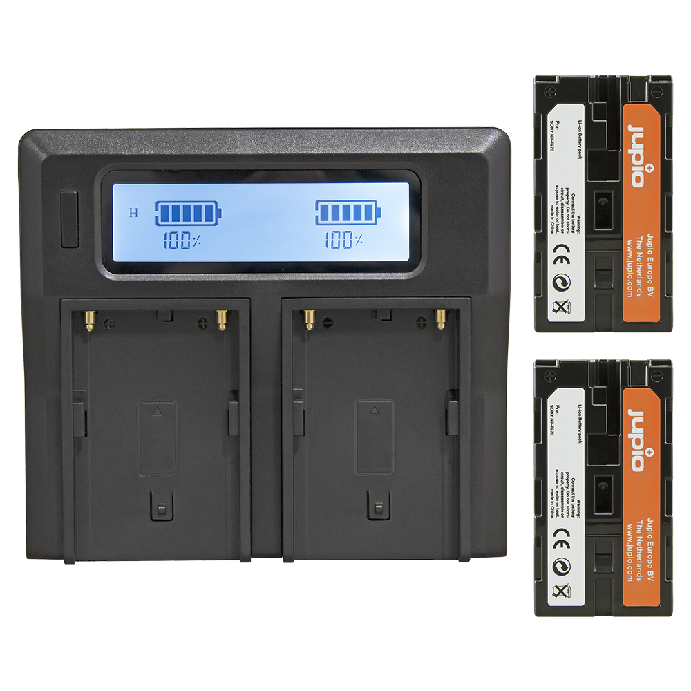 Image de Jupio PowerLED Batterypack F970 - 2x battery (6000mah) + Duo Charger (EU/UK)