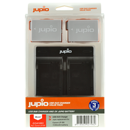 Afbeelding van Jupio Value Pack: 2x Battery LP-E8 1120mAh + USB Dual Charger