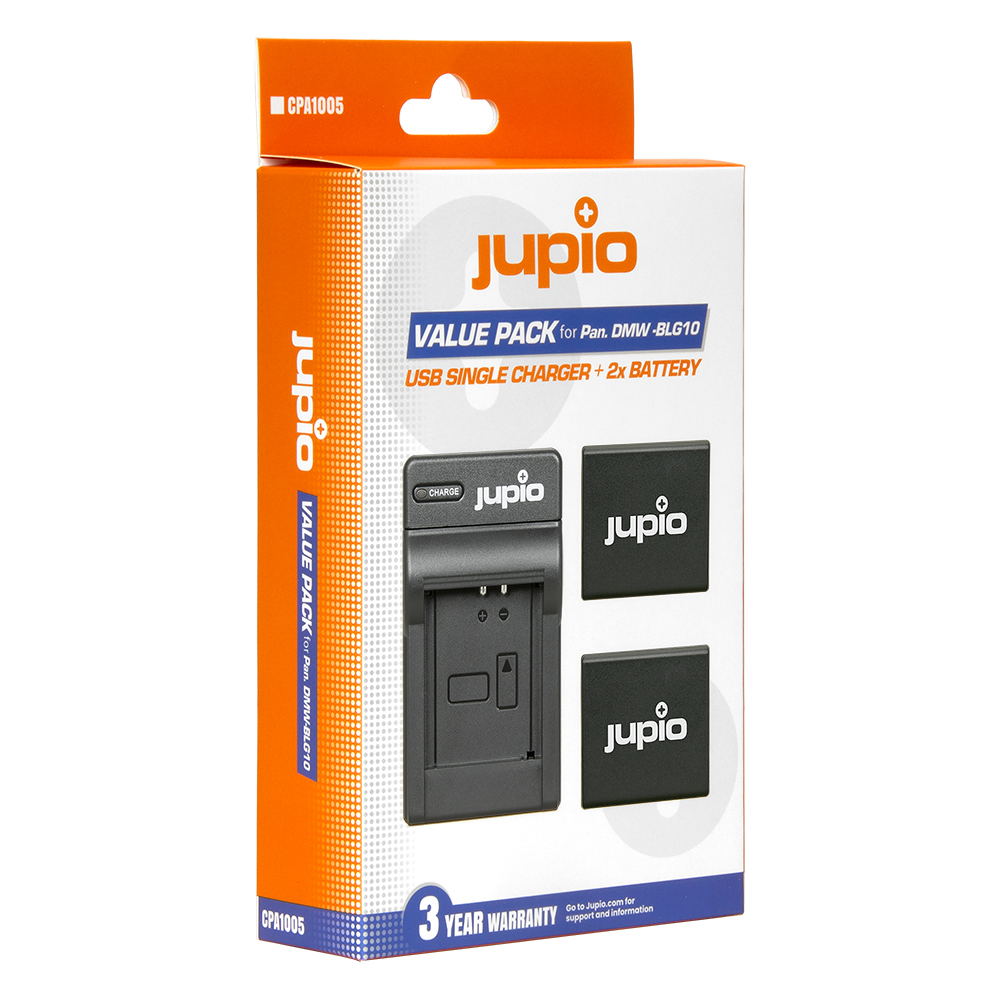 Picture of 2x Panasonic DMW-BLG10 + USB Single Charger (Value Pack)