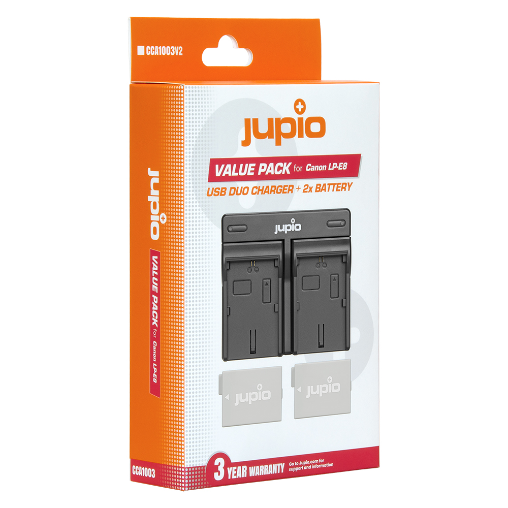 2x Canon LP-E8 1120mAh + USB Dual Charger (Value Pack)