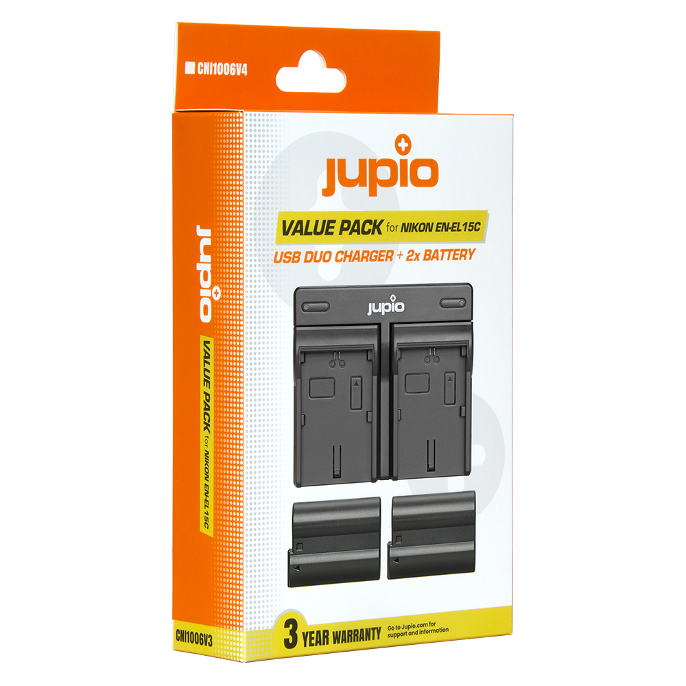 Picture of Jupio Value Pack: 2x Battery EN-EL15C 2100mAh + USB Dual Charger